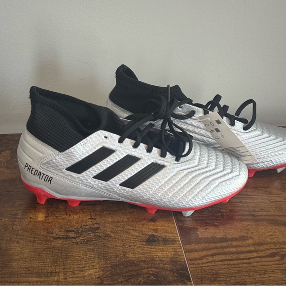 Adidas Predator Soccer  Cleats in Black, Grey, and Red - Picture 1 of 6